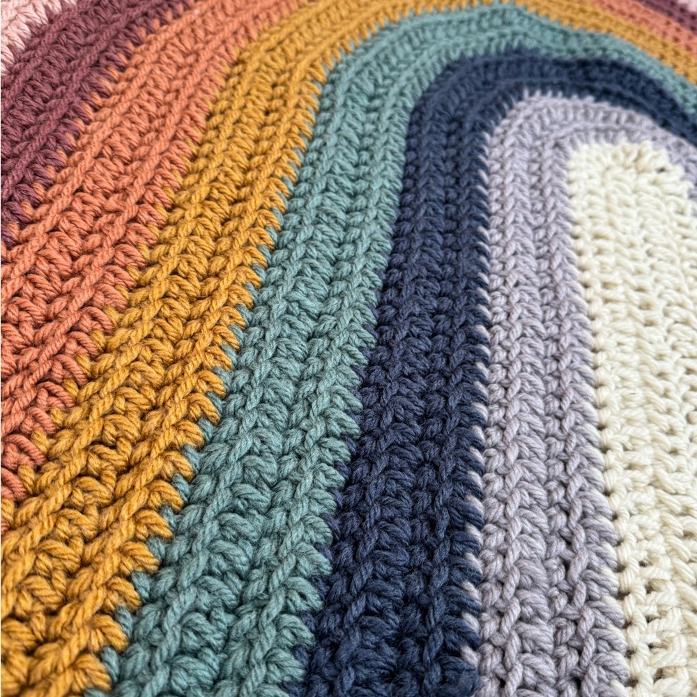 HANDMADE rainbow blanket - Picture 5 of 12